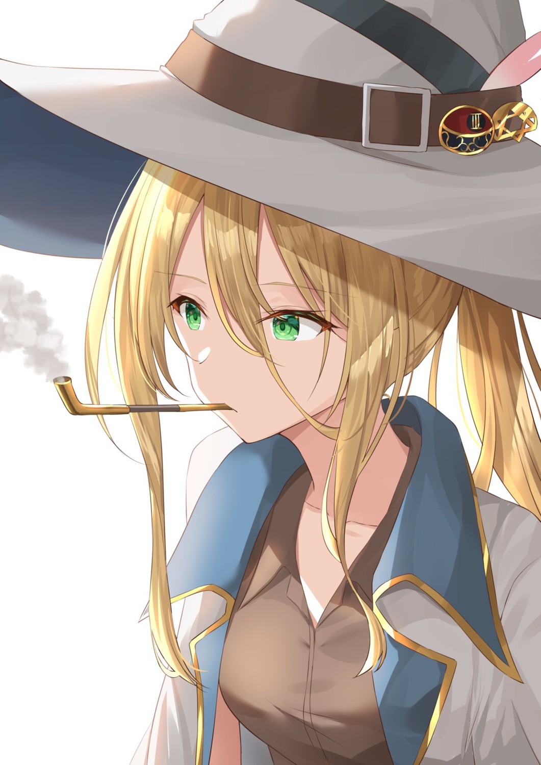 kanaria_hisagi majo_no_tabitabi smoking witch