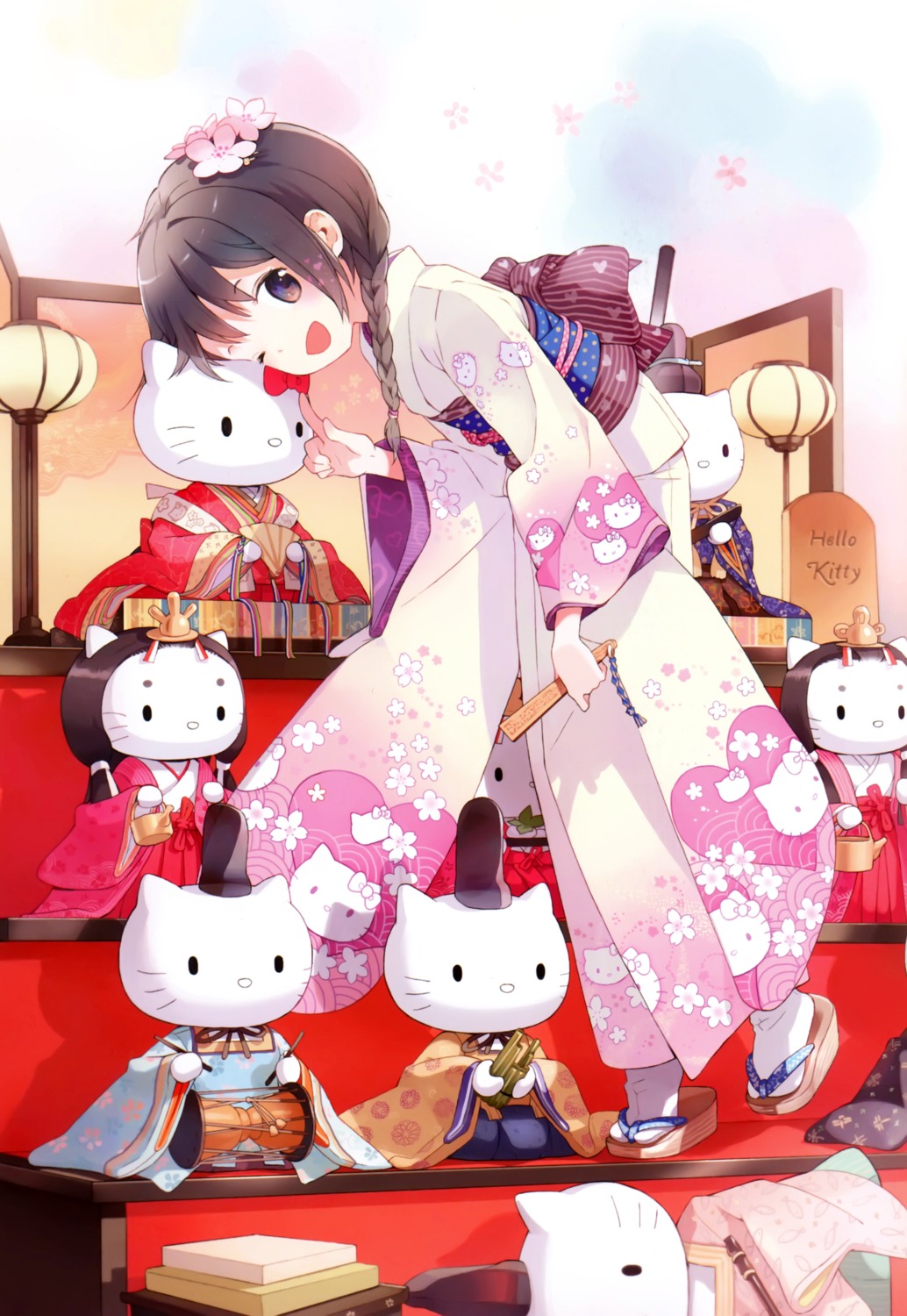 hello_kitty hello_kitty_(sanrio) kimono sanrio tiv