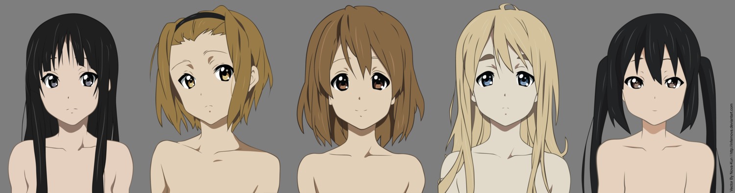 akiyama_mio aliasing hirasawa_yui k-on! kotobuki_tsumugi loli nakano_azusa tainaka_ritsu topless transparent_png vector_trace watermark