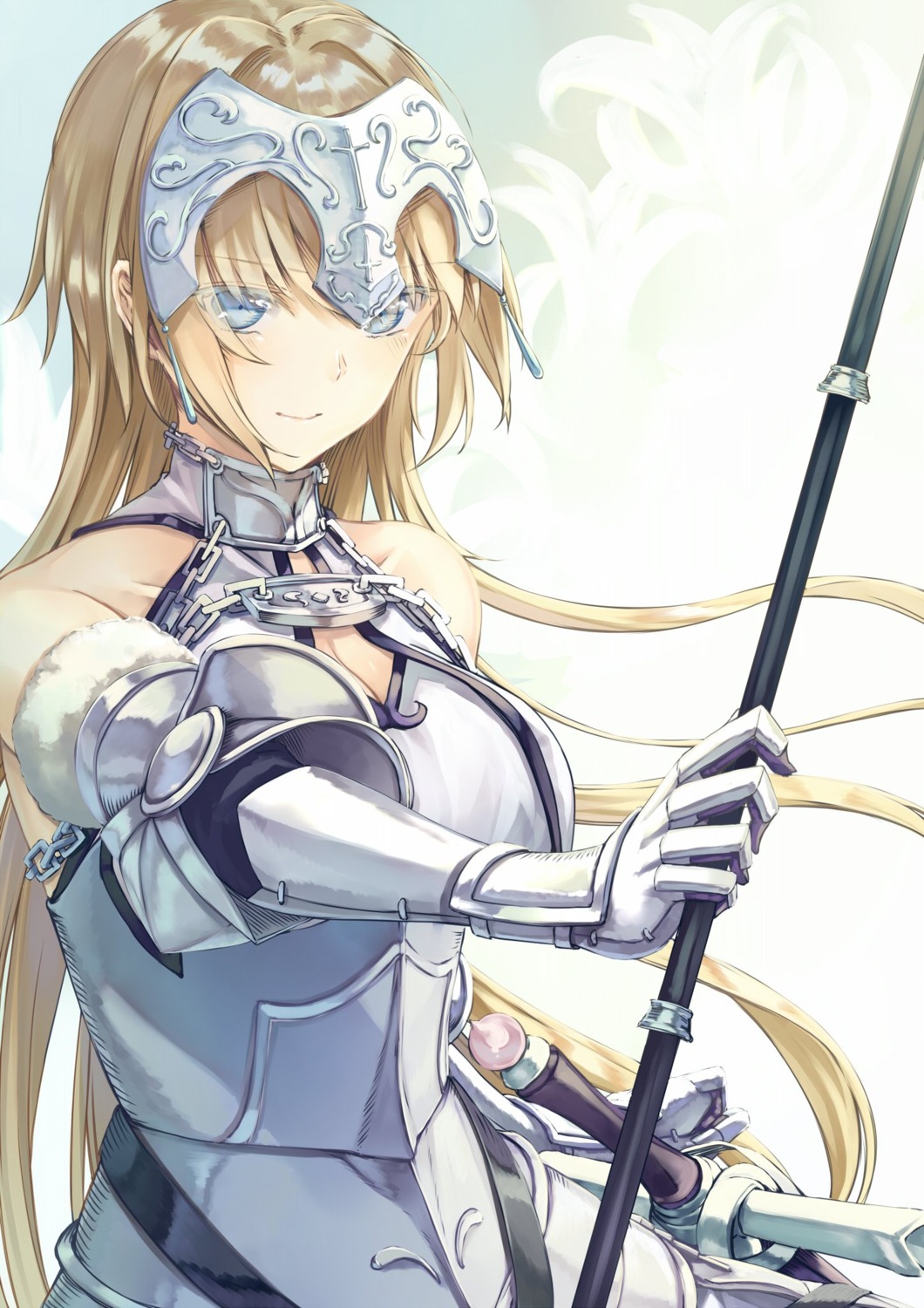 armor cleavage fate/apocrypha fate/grand_order fate/stay_night jeanne_d'arc jeanne_d'arc_(fate) saijou_haruki sword