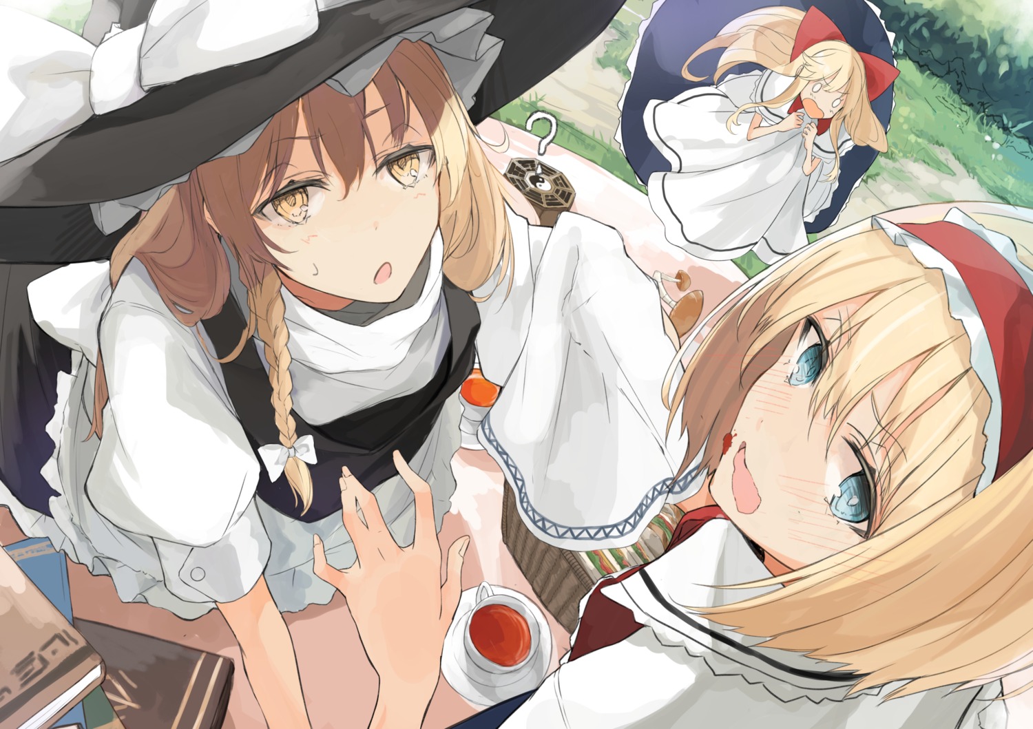 alice_margatroid kirisame_marisa miruto_netsuki shanghai_doll touhou witch