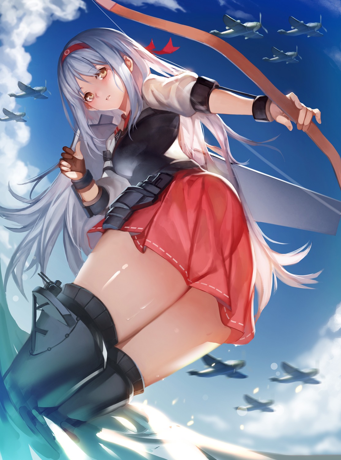 ass kantai_collection shoukaku_(kancolle) thighhighs weapon yykuaixian