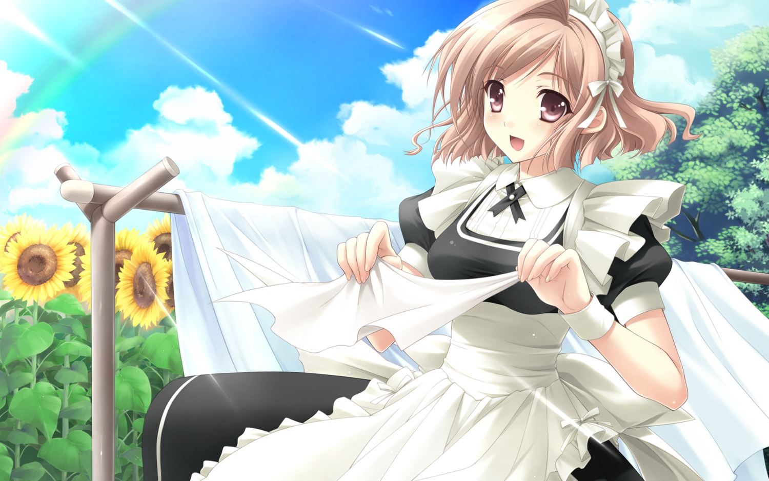 higa_yukari maid nogisaka_motoka wallpaper yosuga_no_sora