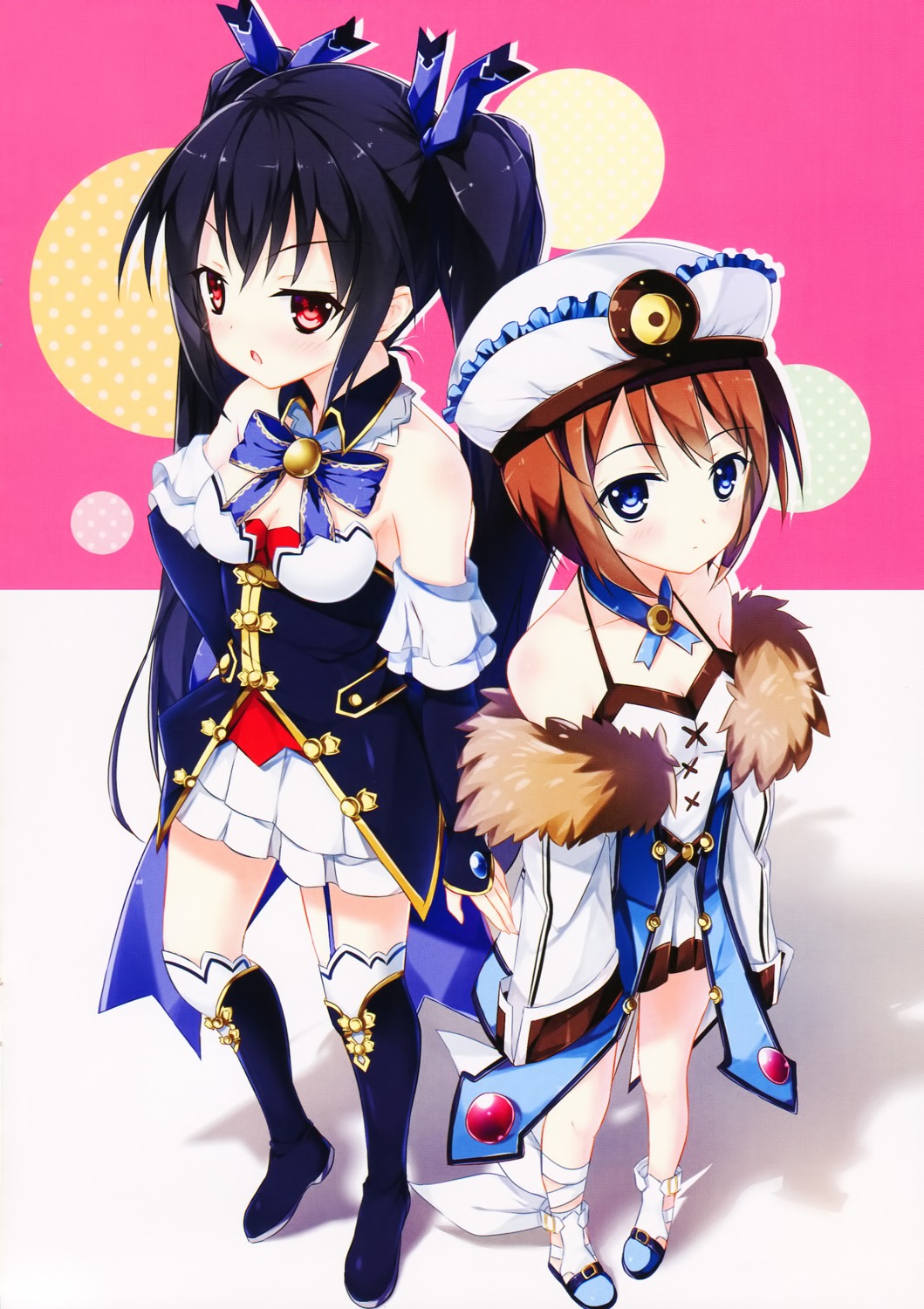 blanc choujigen_game_neptune cleavage color_issue kaho_okashii noire screening stockings thighhighs