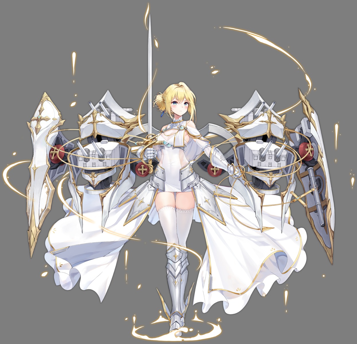 armor azur_lane jeanne_d'arc_(azur_lane) maya_g see_through sword thighhighs transparent_png