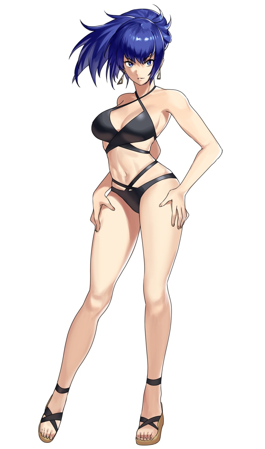 bikini cleavage hanny_(uirusu_chan) king_of_fighters leona_heidern swimsuits