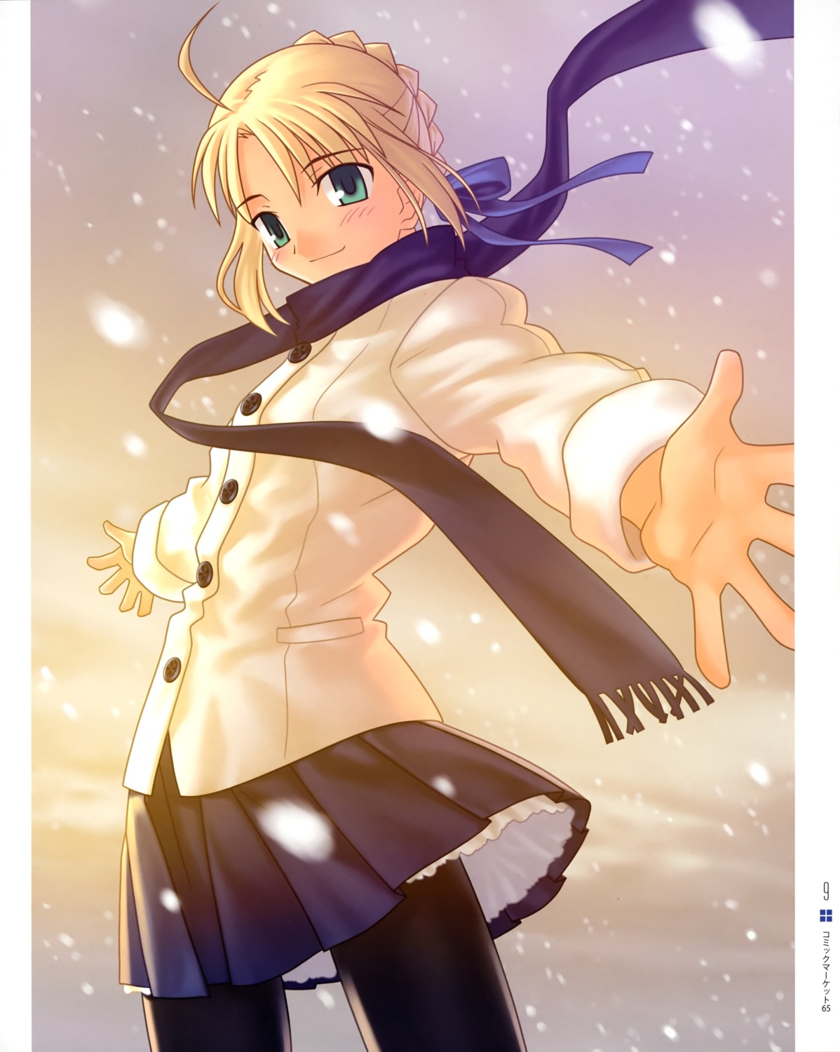 fate/stay_night pantyhose saber takeuchi_takashi type-moon