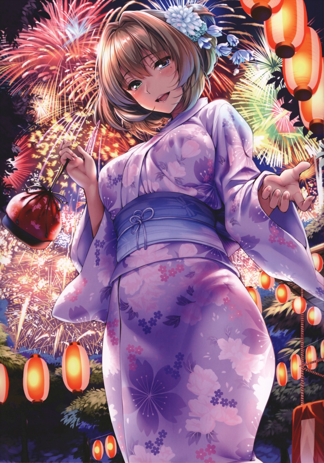 heterochromia piromizu takagaki_kaede the_idolm@ster the_idolm@ster_cinderella_girls yukata