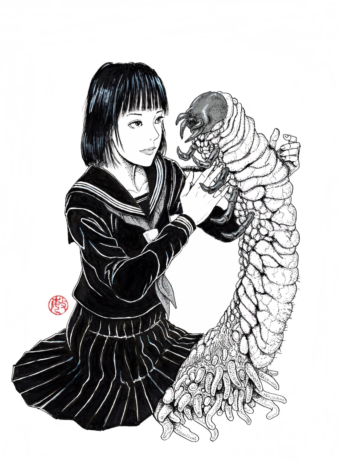 bin guro monochrome monster seifuku