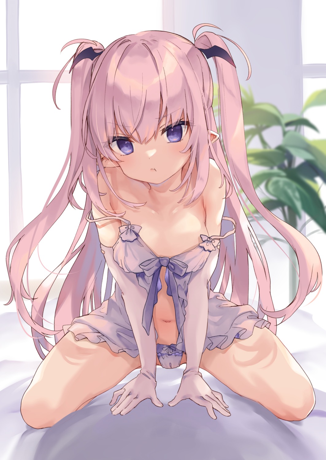 cameltoe hippeastrum_hybridum lingerie loli no_bra pantsu pointy_ears tamano_kedama