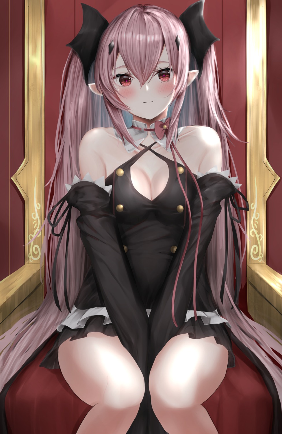 cleavage krul_tepes mo_(mainiti_omoti) no_bra owari_no_seraph pointy_ears