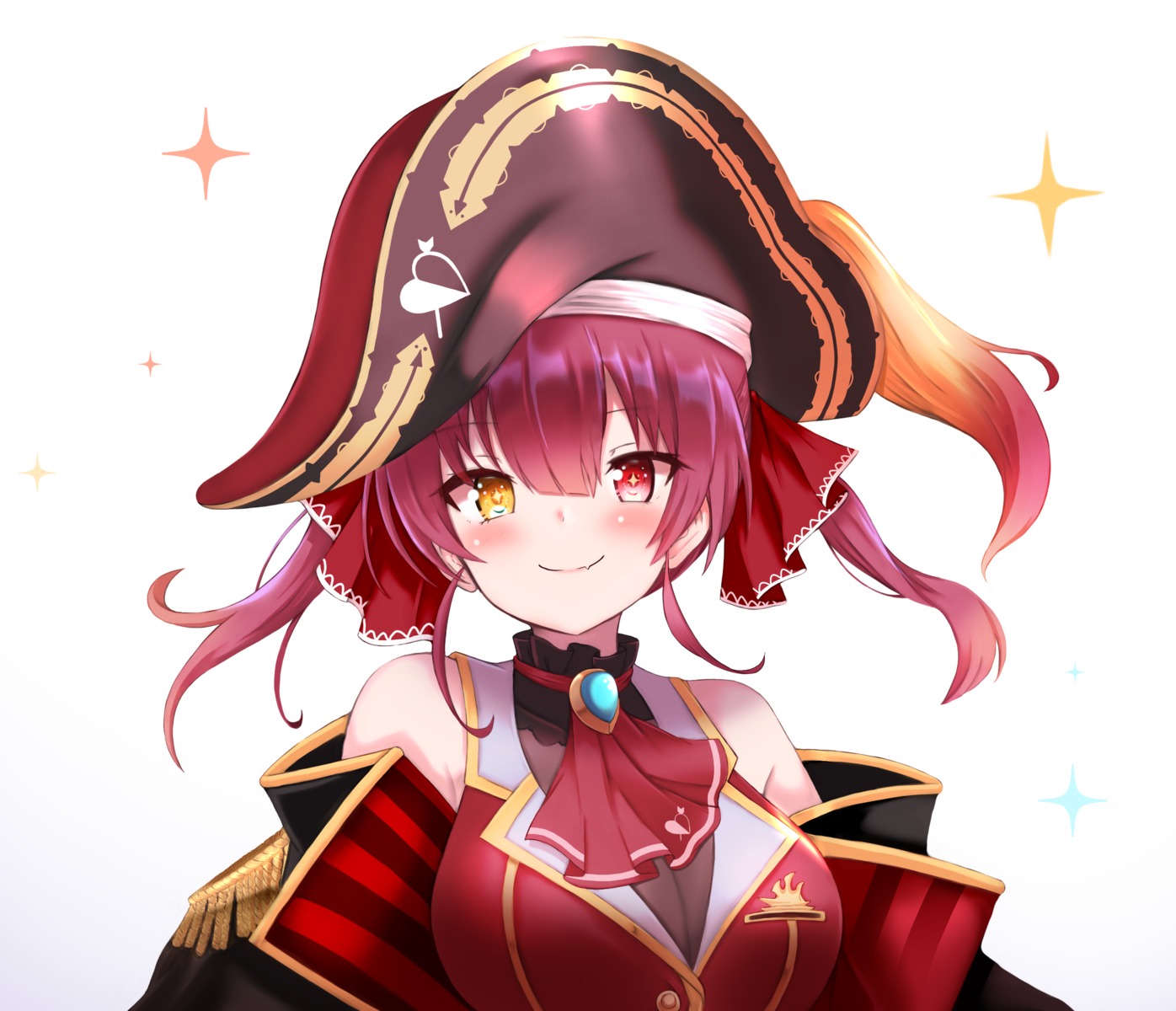 heterochromia hololive houshou_marine pirate shibakame