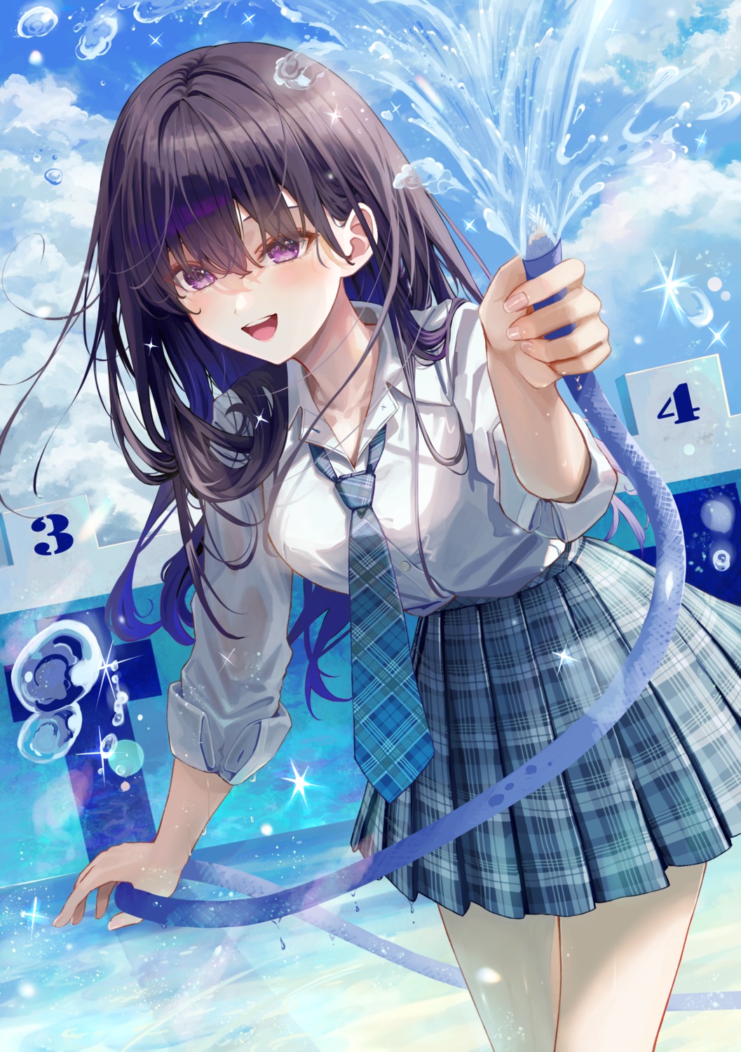 ito_lab see_through seifuku wet wet_clothes