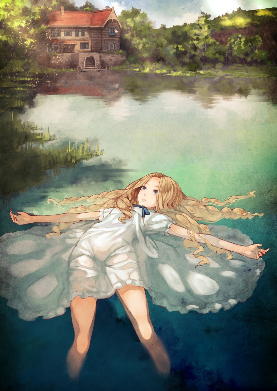 dress kaoming omoide_no_marnie wet_clothes