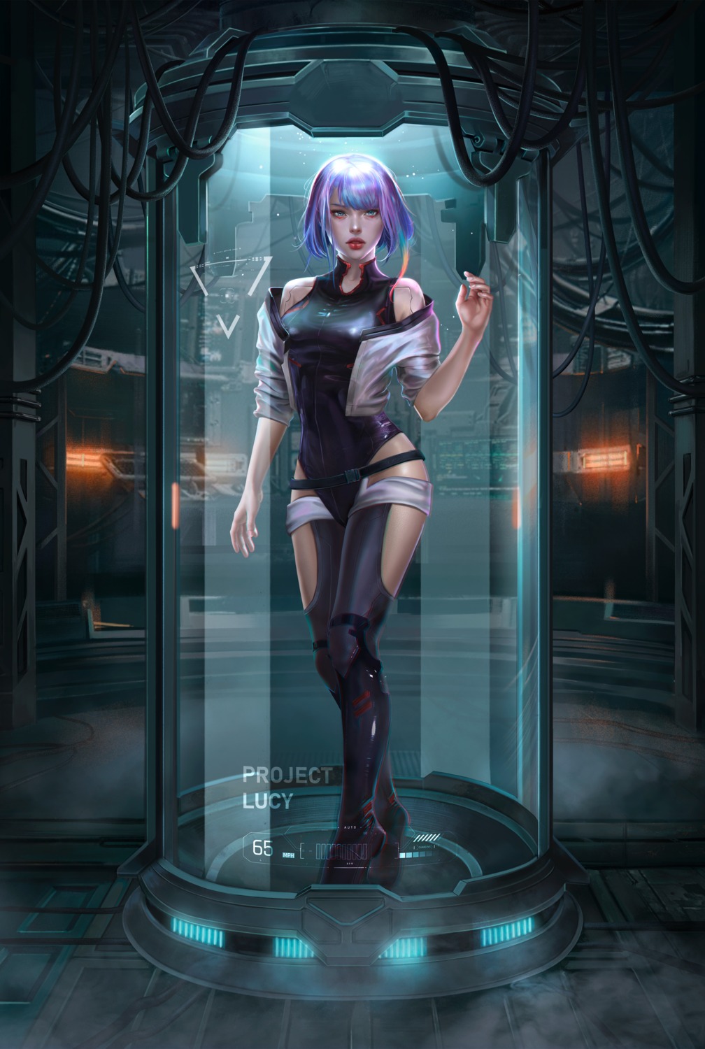 cyberpunk:_edgerunners cyberpunk_2077 leotard lucy_(cyberpunk) mecha_musume sh_mt