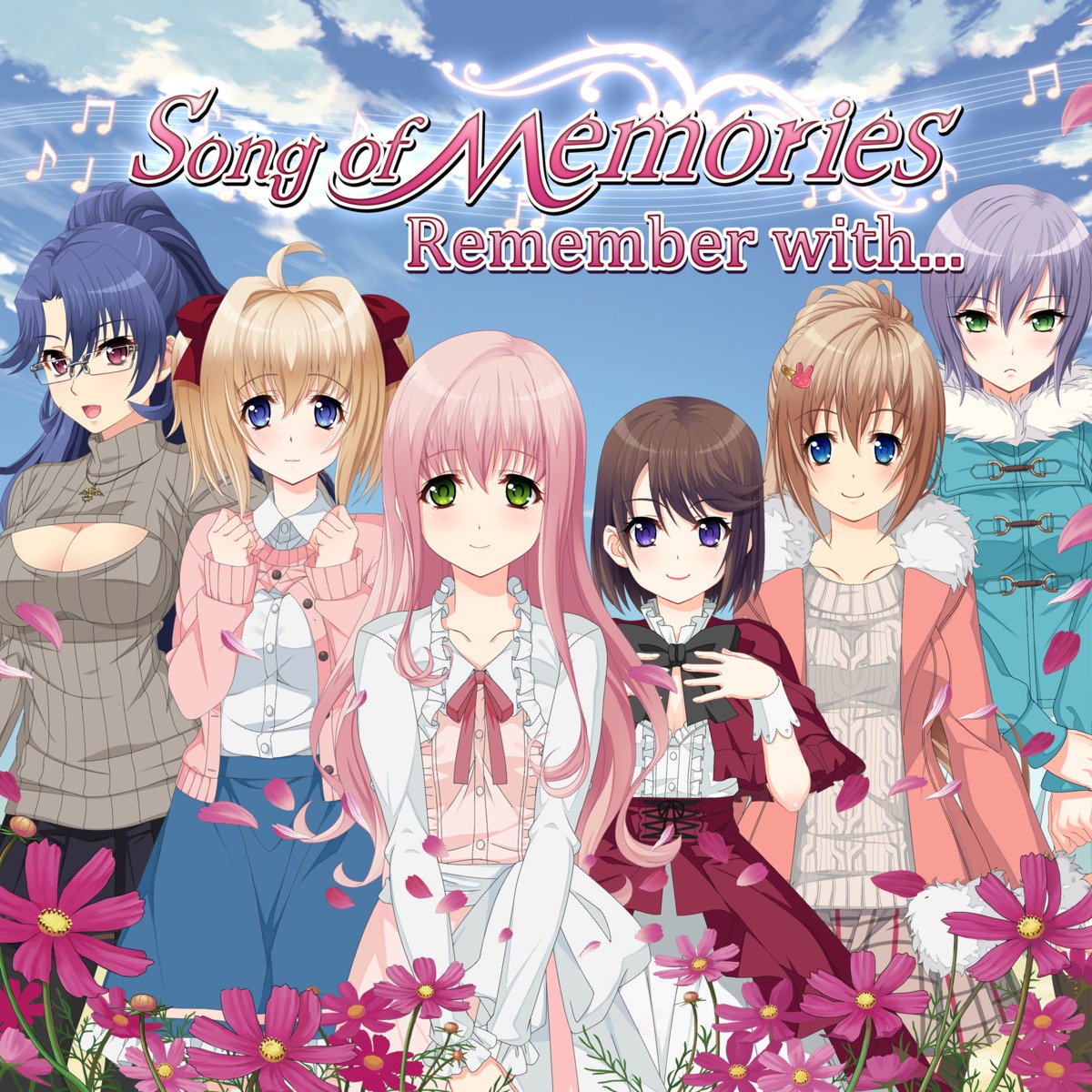 cleavage disc_cover dress megane song_of_memories sweater tagme