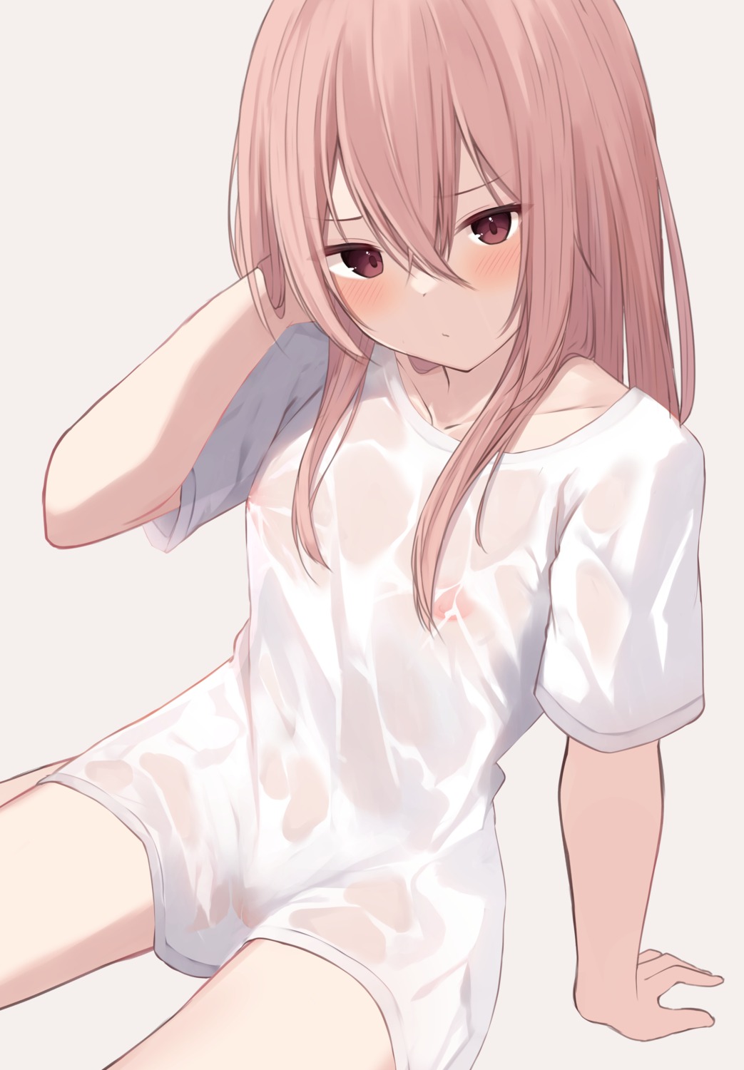 bottomless inui_sajuna loli memekko nipples no_bra see_through sono_bisque_doll_wa_koi_wo_suru wet_clothes