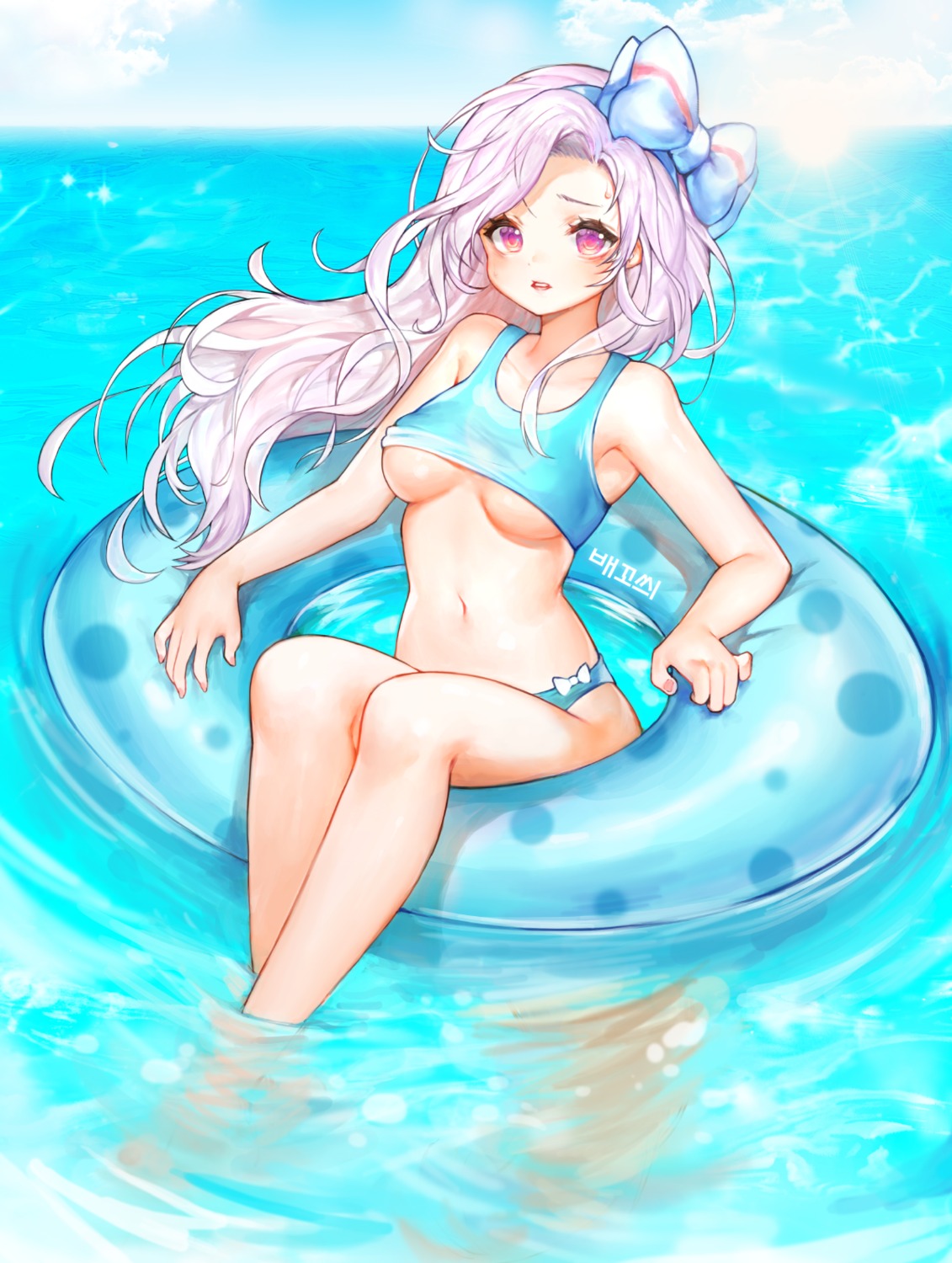 annyeongbangawo bikini maplestory swimsuits underboob wet