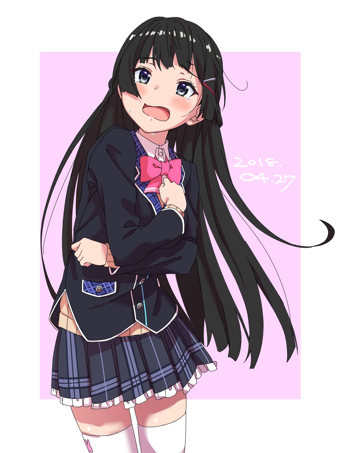 karahai nijisanji seifuku thighhighs tsukino_mito