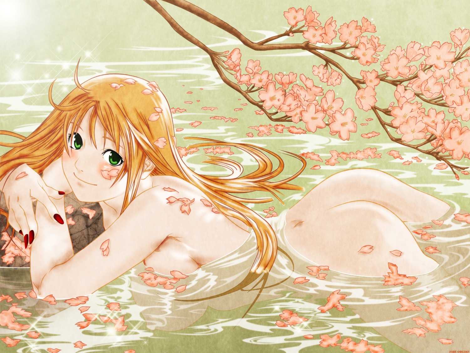 ass naked natsume_aya tenjou_tenge wallpaper