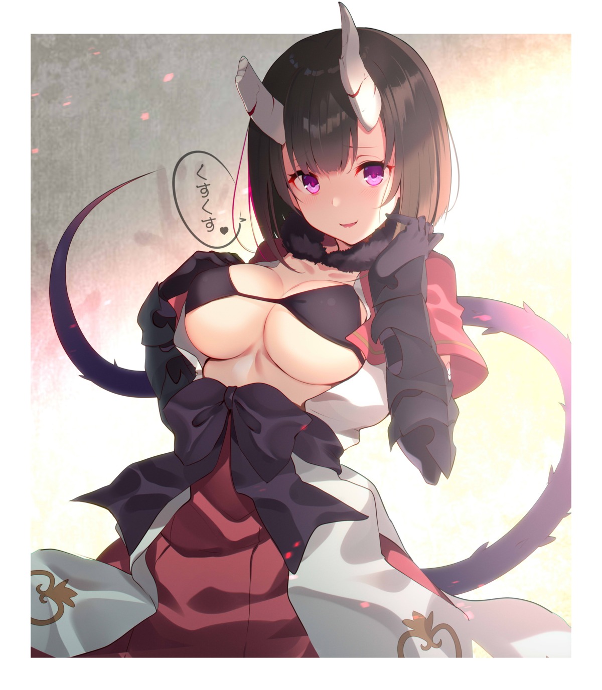 bra erect_nipples horns kujou_ichiso kuraishi_eriko open_shirt princess_connect princess_connect!_re:dive tail