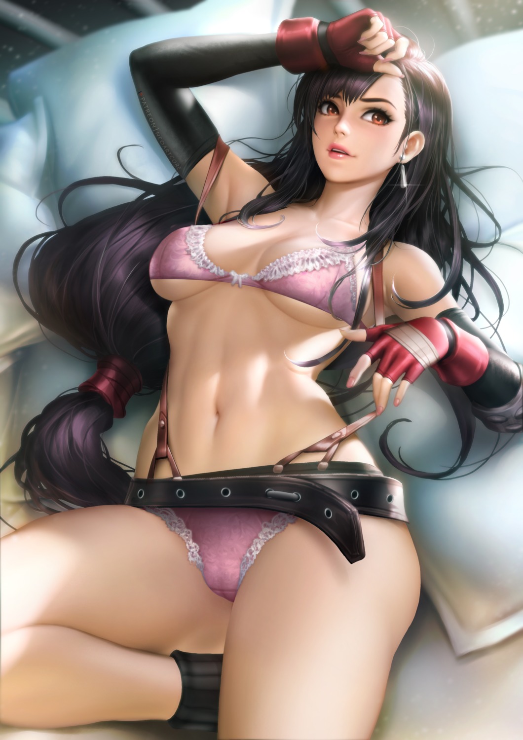 bra final_fantasy final_fantasy_vii nudtawut_thongmai pantsu tifa_lockhart underboob