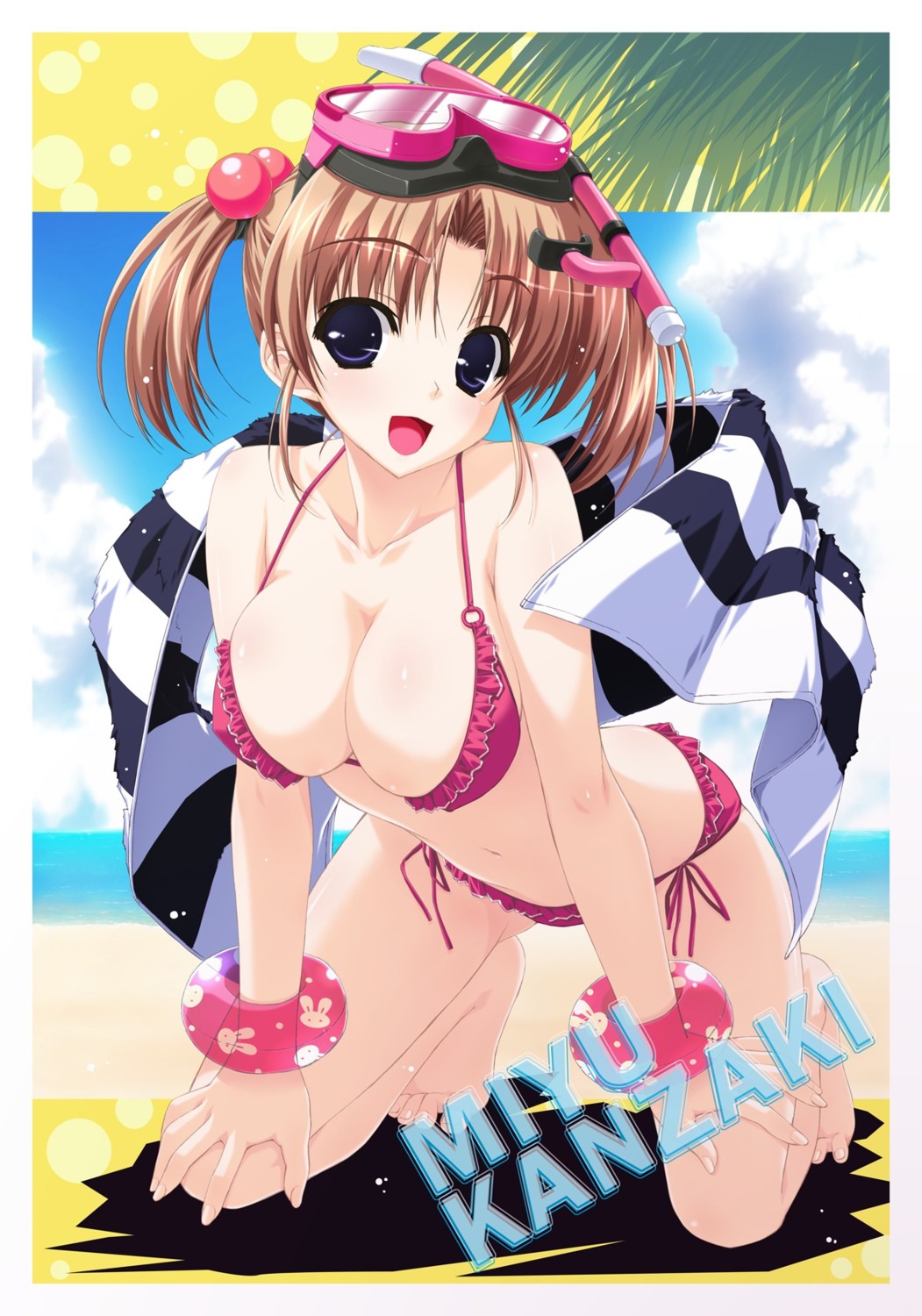 amatsumi_sora_ni! bikini cleavage feet kanzaki_miyu shintarou swimsuits