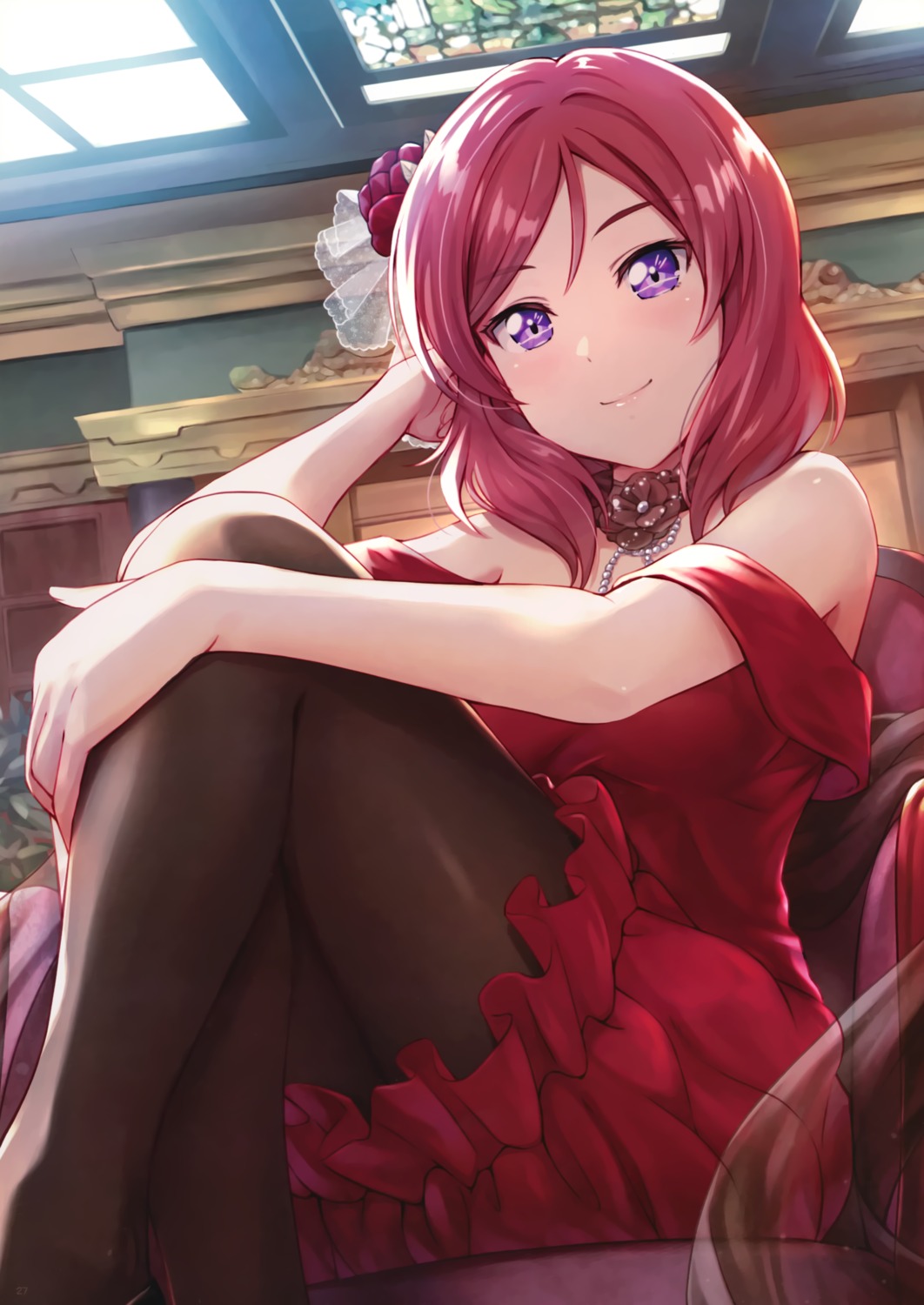 dress love_live! nishikino_maki pantyhose shamakho