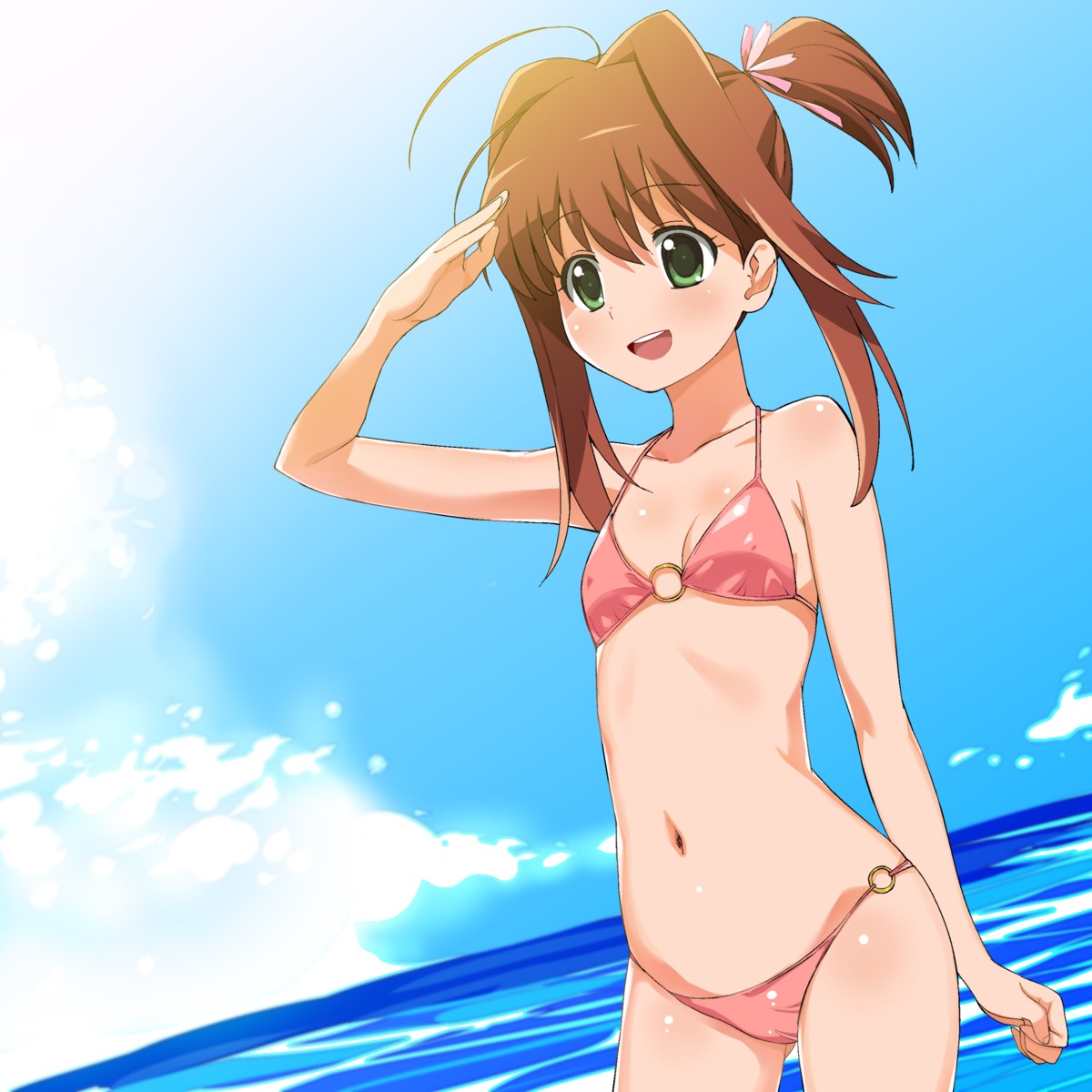 a1 bikini cleavage erect_nipples initial-g jewelpet jewelpet_twinkle loli sakura_akari swimsuits