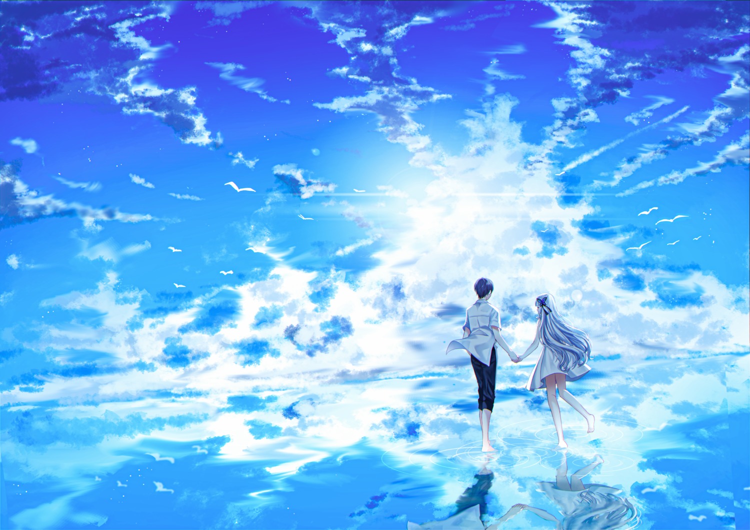 dress landscape seno_(senohime) summer_dress