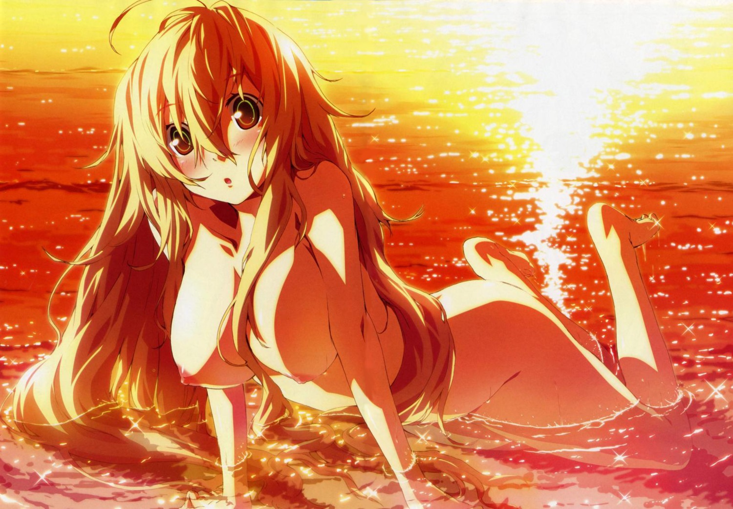 bleed_through dies_irae fixed g_yuusuke light marie_(dies_irae) naked nipples