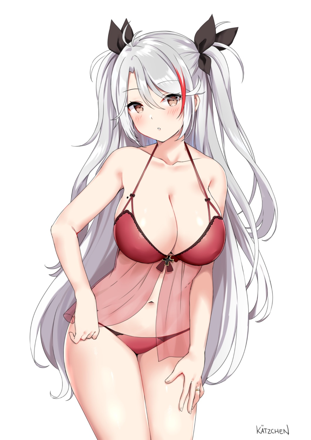 Kaetzchen Azur Lane Prinz Eugen Azur Lane Bra Cleavage