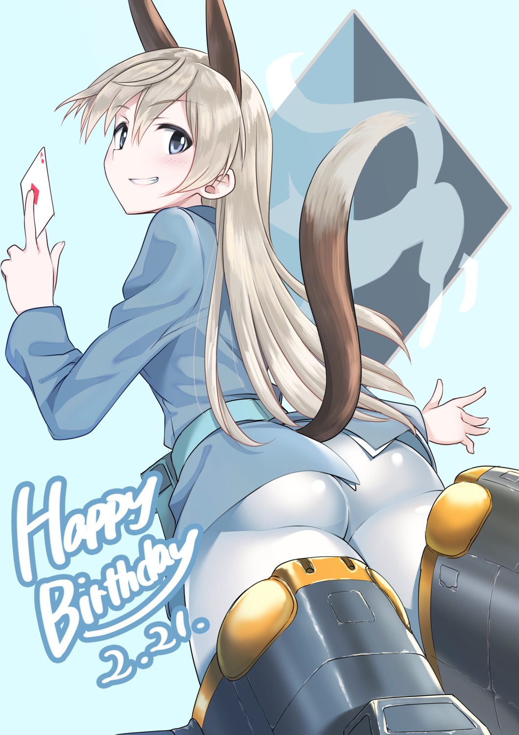 a9b_(louis814) animal_ears ass eila_ilmatar_juutilainen pantyhose strike_witches tail