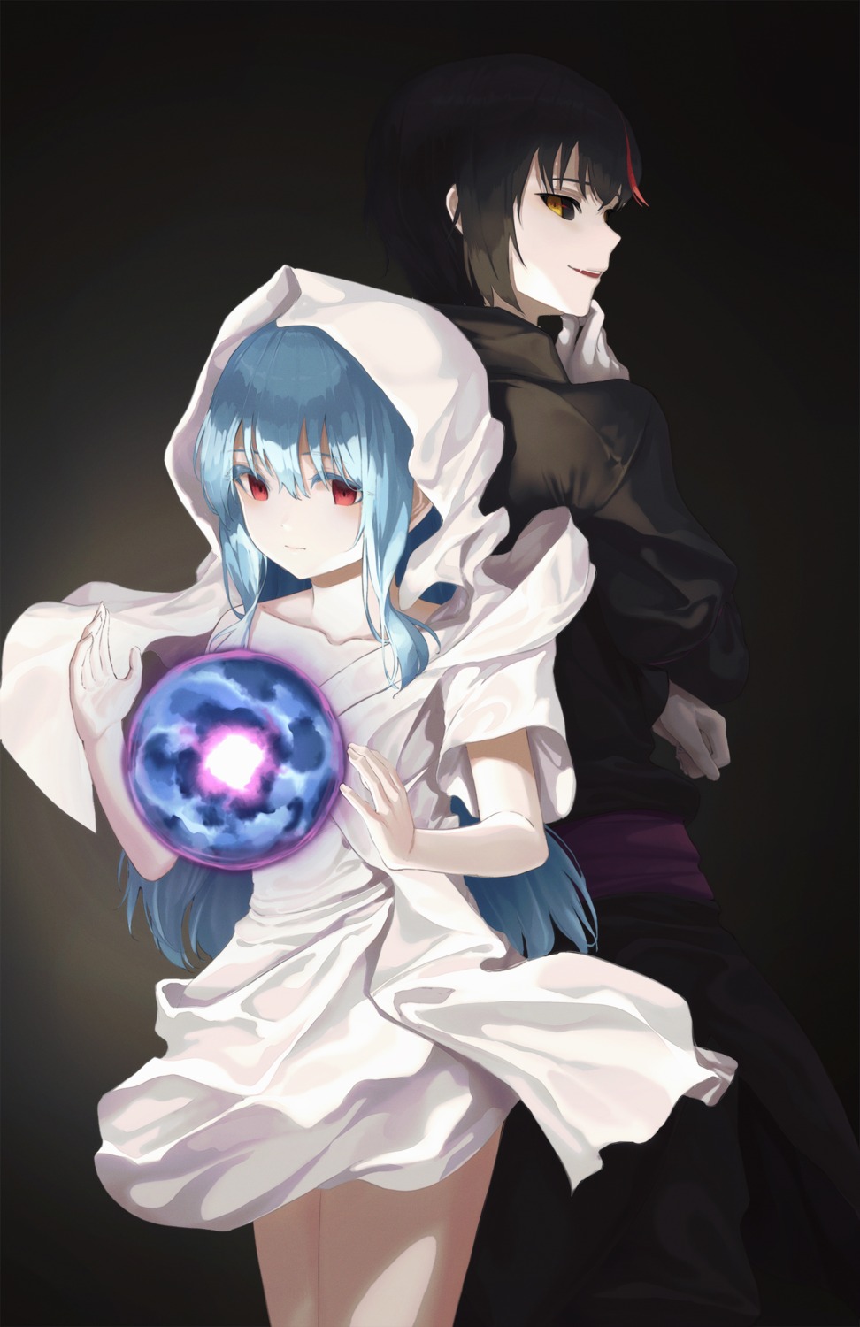 diablo_(tensei_shitara_slime_datta_ken) dress rimuru_tempest skirt_lift tensei_shitara_slime_datta_ken worl_a