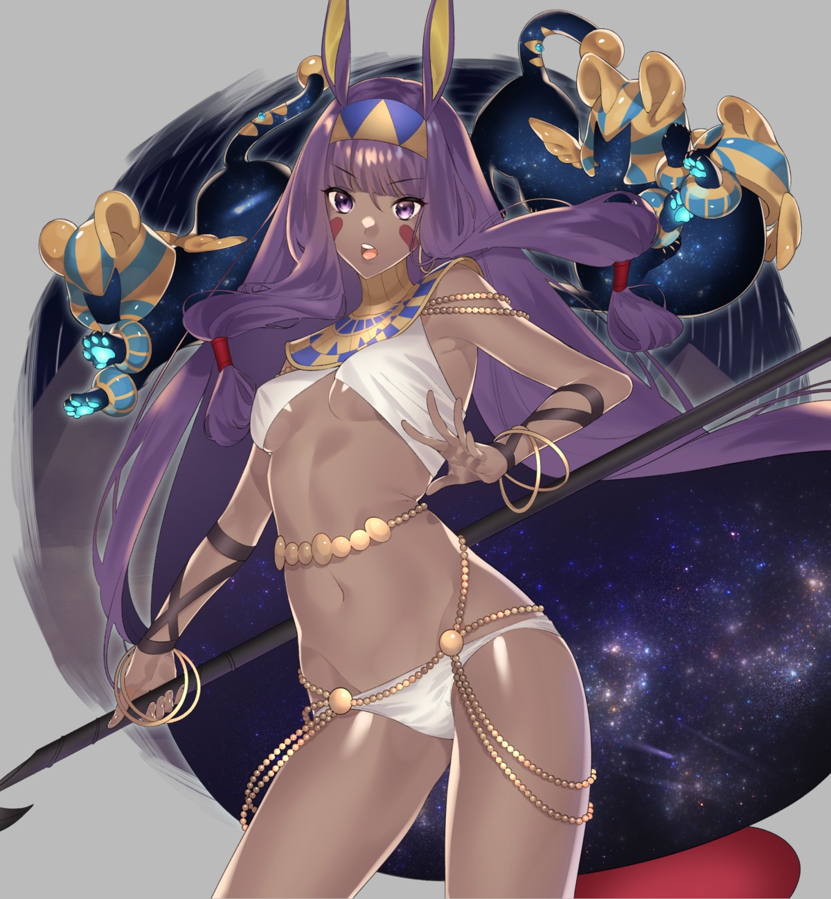 animal_ears bikini bunny_ears fate/grand_order nitocris_(fate/grand_order) sino42 swimsuits weapon