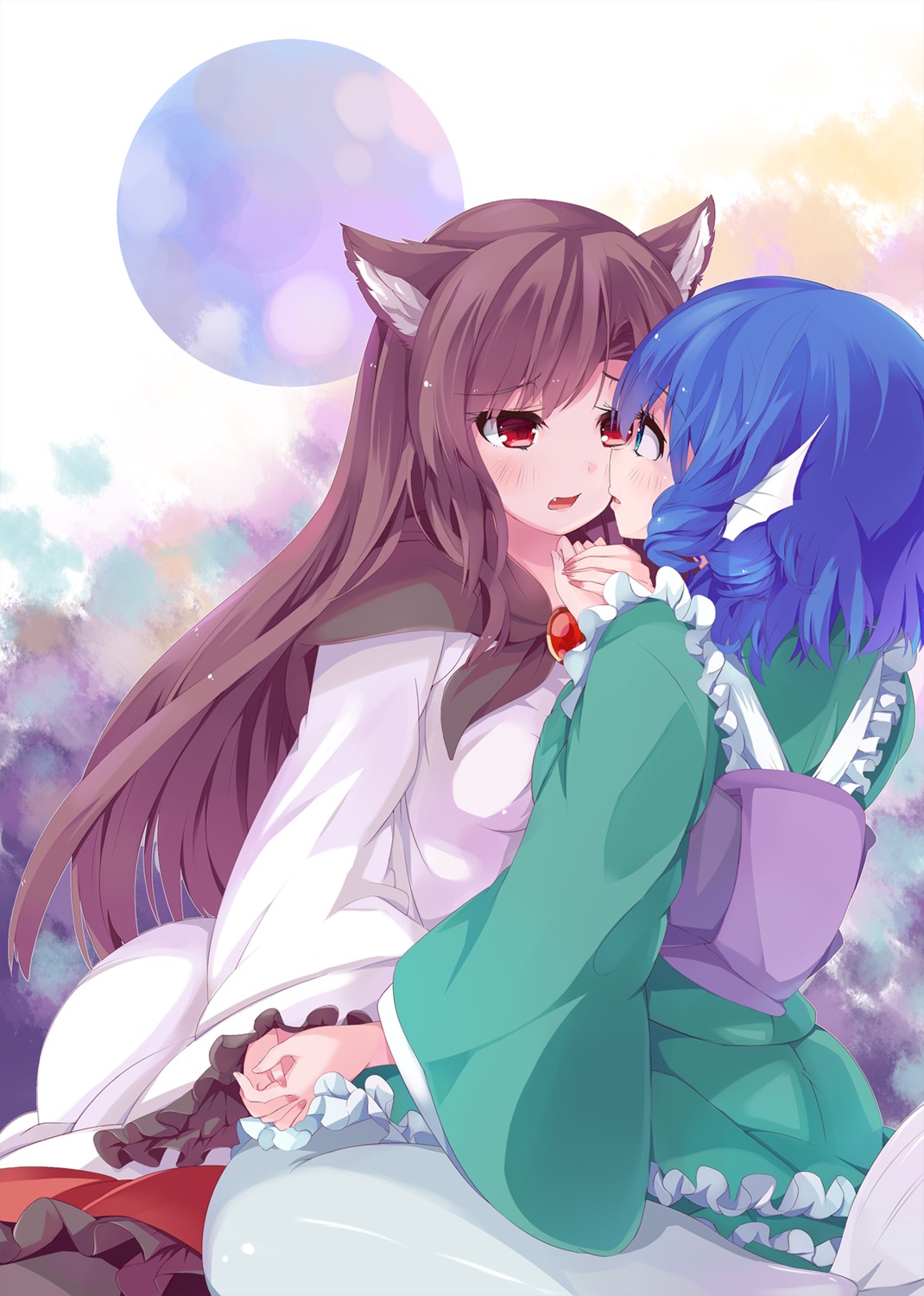 animal_ears dress imaizumi_kagerou japa mermaid monster_girl tail touhou wakasagihime yuri