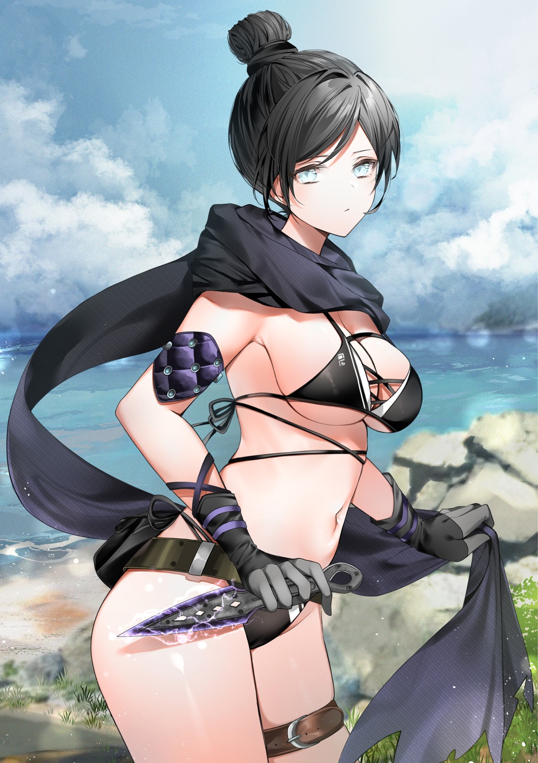 apex_legends bikini garter swimsuits weapon wraith_(apex_legends) yukineko1018