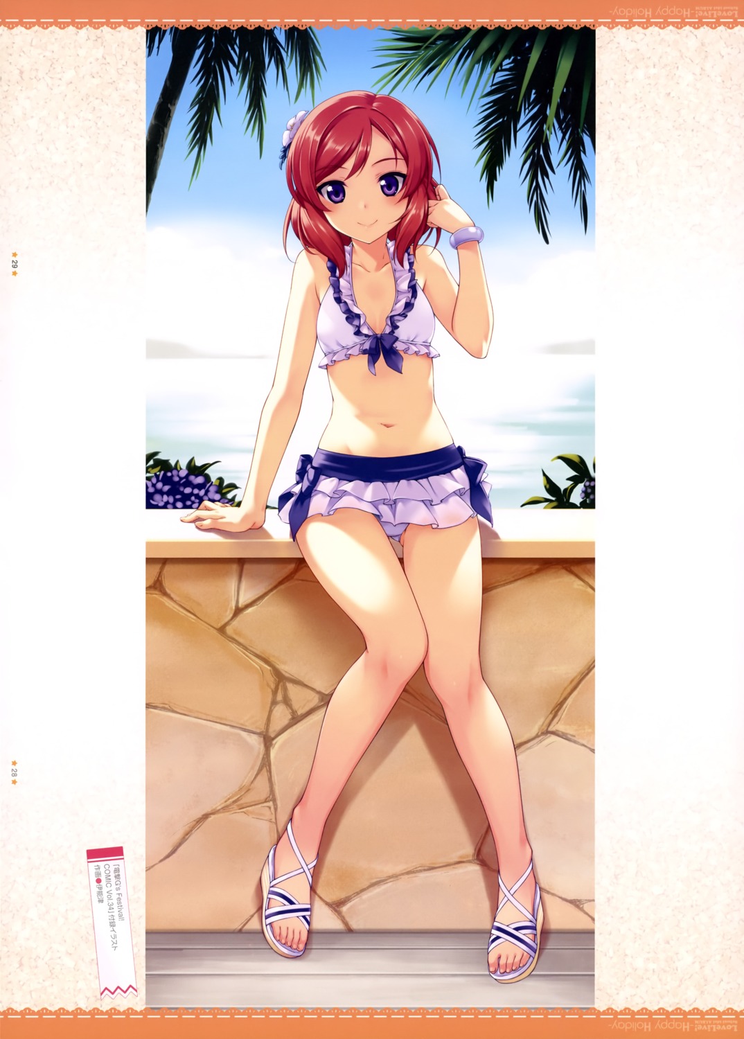 bikini inou_shin love_live! nishikino_maki swimsuits