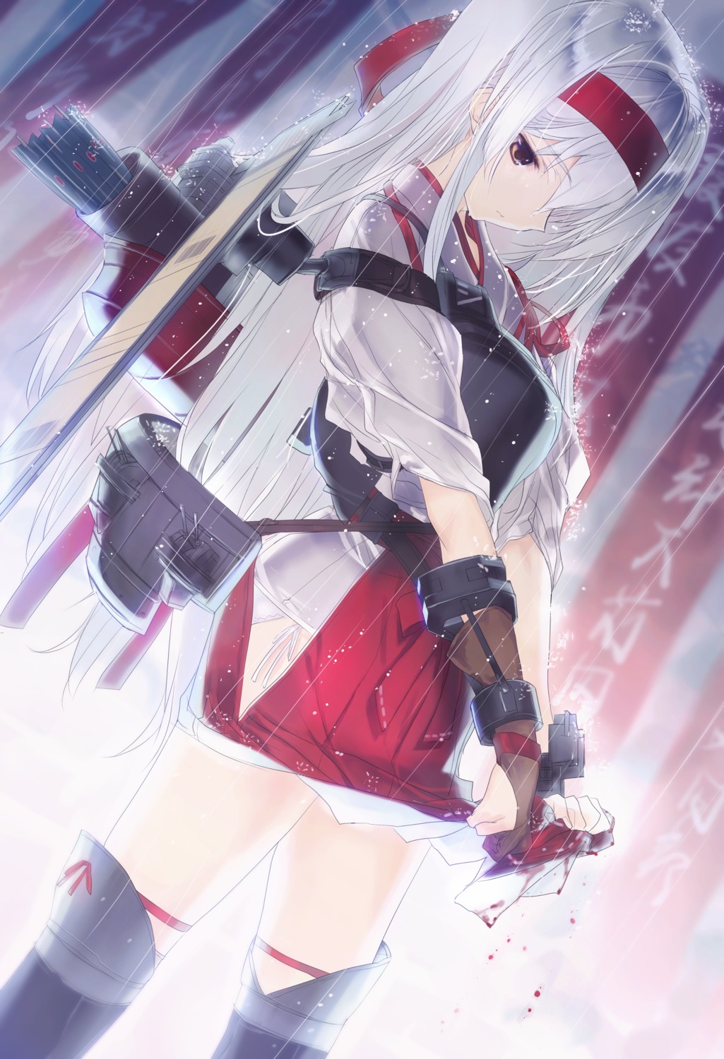 blood kantai_collection nakamura_takeshi pantsu shoukaku_(kancolle) string_panties thighhighs wet wet_clothes