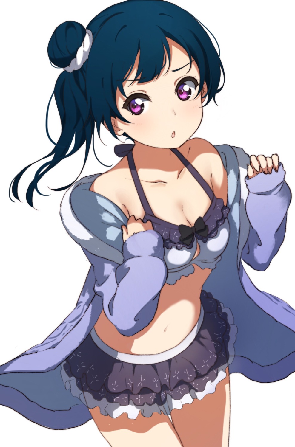 bikini cleavage icehotmilktea love_live!_sunshine!! open_shirt swimsuits tsushima_yoshiko