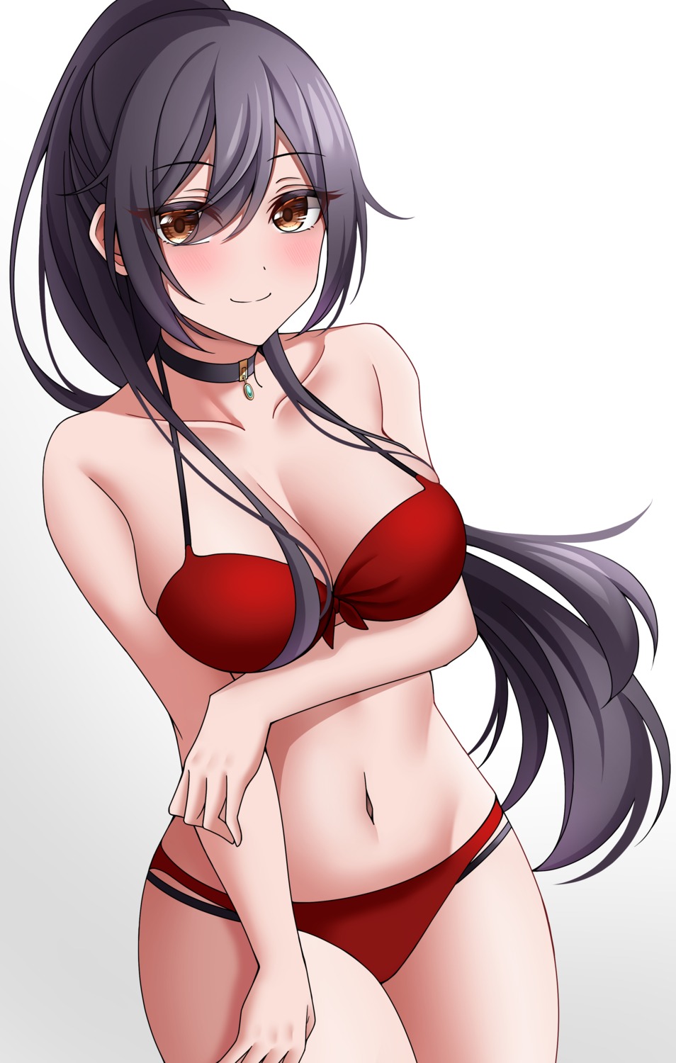 bikini breast_hold cleavage landel shirase_sakuya swimsuits the_idolm@ster the_idolm@ster_shiny_colors