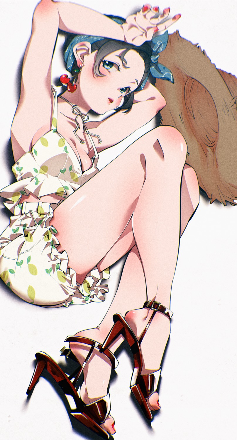 cleavage heels no_bra shiomi_(lowrise)