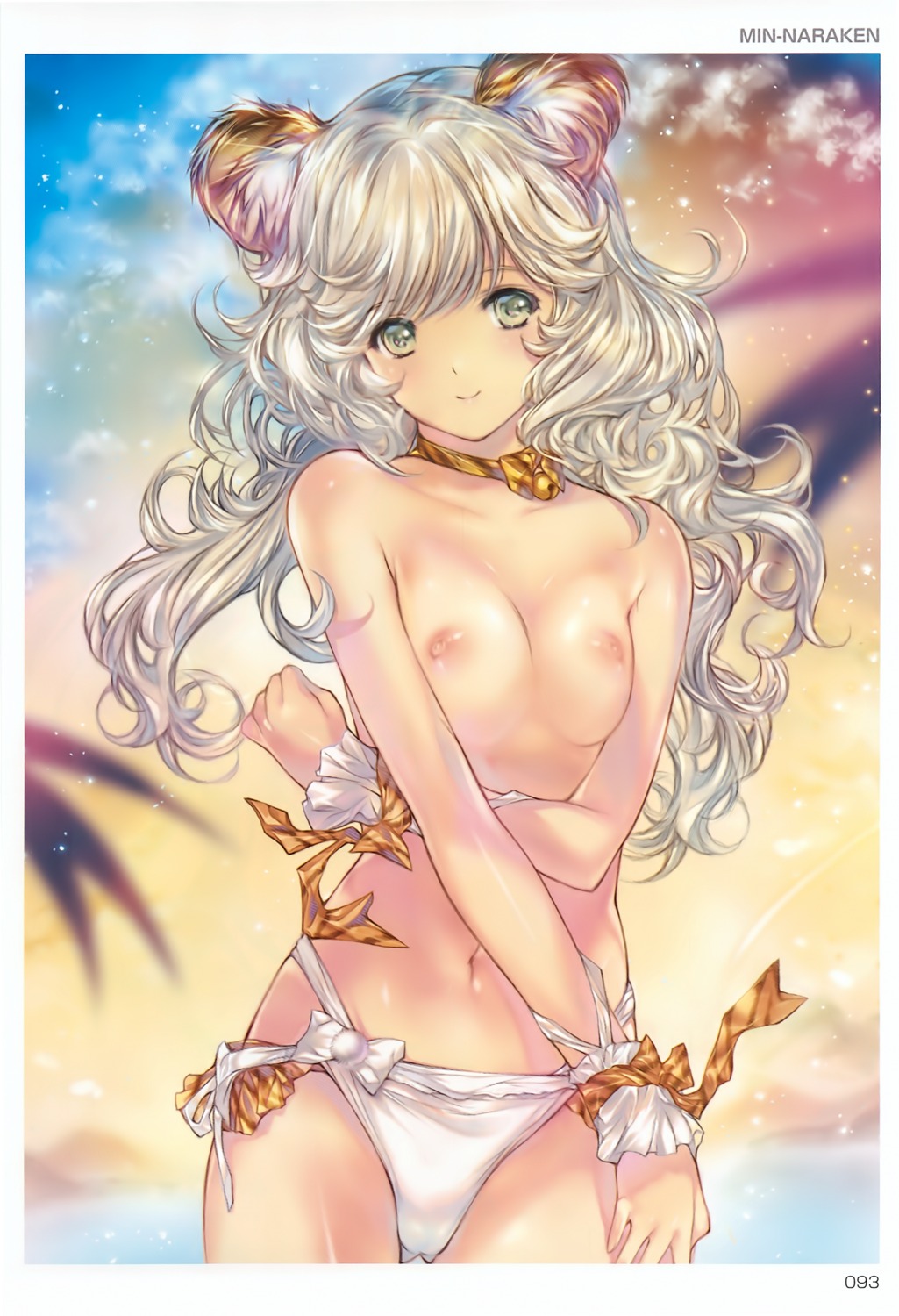 animal_ears breasts min-naraken nipples swimsuits topless toranoana