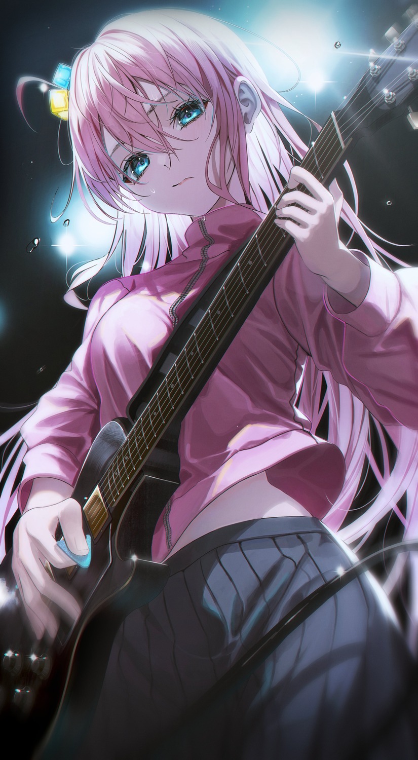 bocchi_the_rock! gotou_hitori guitar gym_uniform noubin seifuku