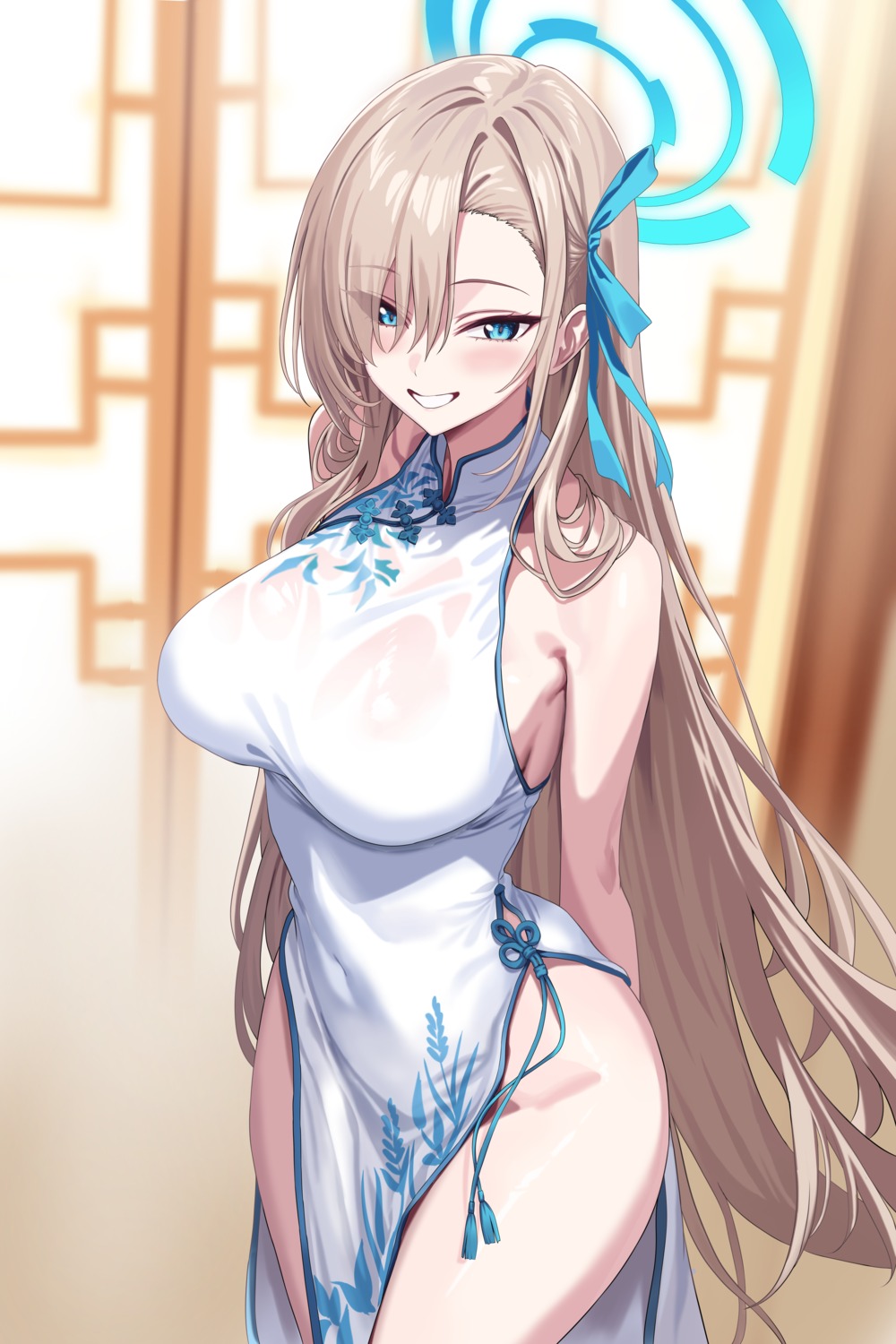 blue_archive chinadress halo hidis0086 ichinose_asuna see_through