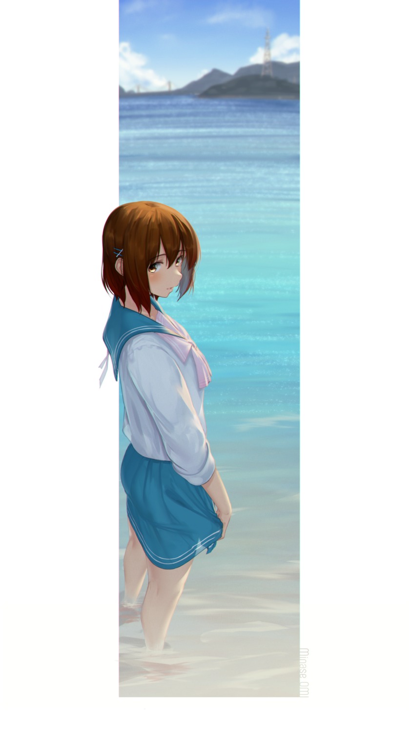 orange_(artist) seifuku wet