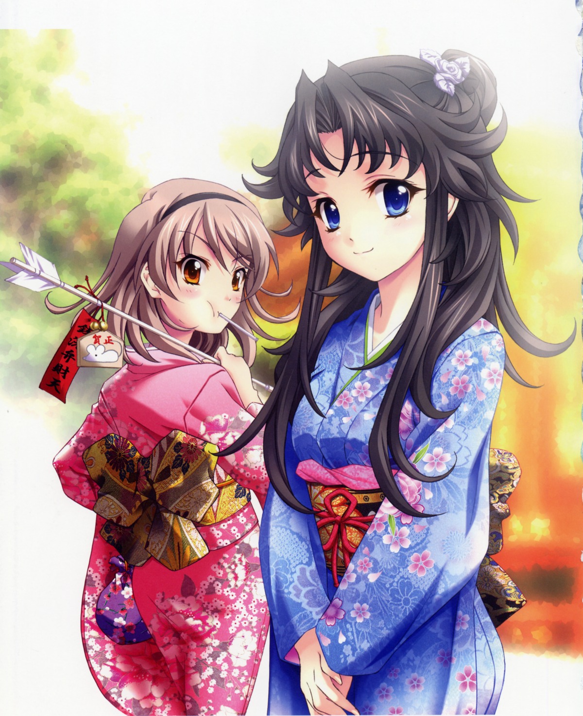 hakosaki_chisa kimono koshimizu_takayuki memories_off memories_off_6 tohmine_ririsu