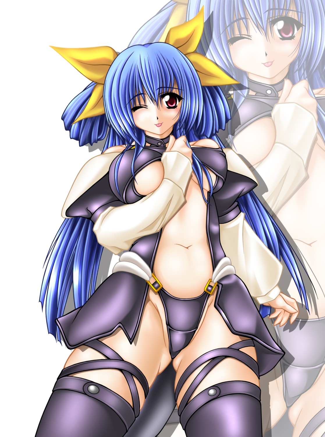 dizzy guilty_gear sea_lounge_garden sky_lounge_garden tail thighhighs tomoya_kankurou underboob