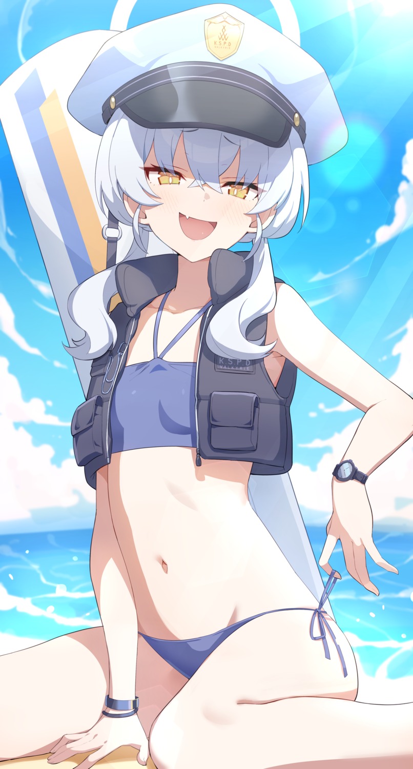 bikini blue_archive halo misyune police_uniform swimsuits undressing valkyrie_police_academy_student