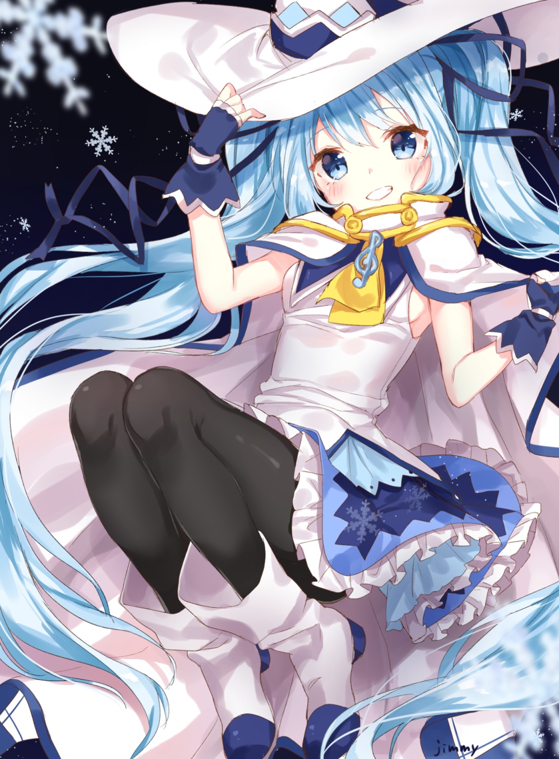 hatsune_miku heels jimmy pantyhose vocaloid witch yuki_miku